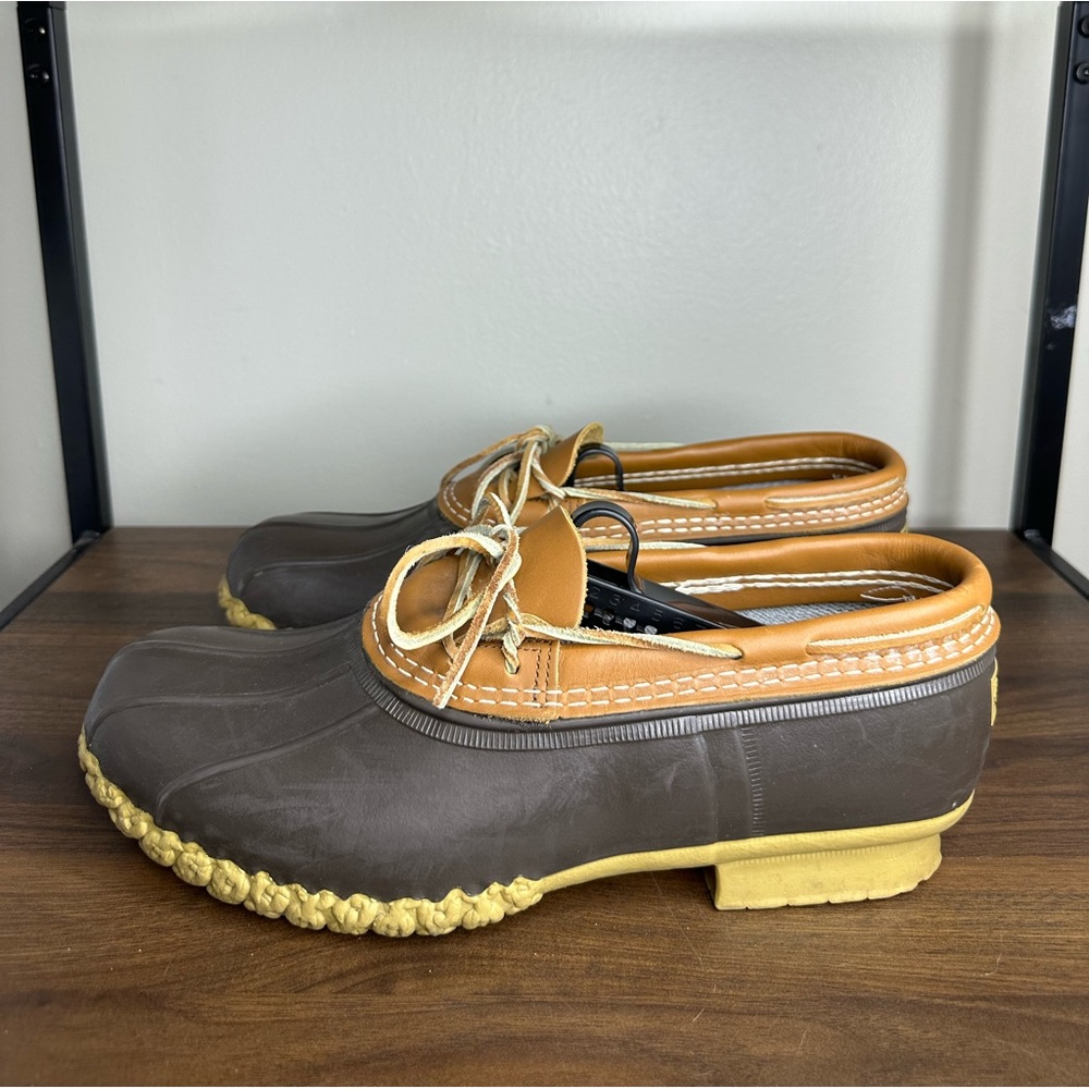 L.L. Bean Brown Low Rubber Moc Duck Boots 12 Mens